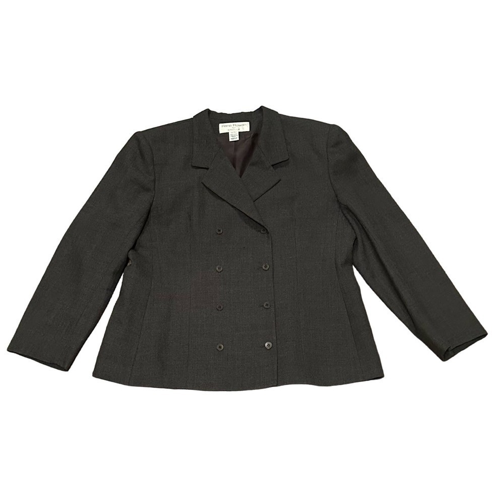 Rena Rowan for Saville Gray Vintage Wool Career Blazer Sz 14